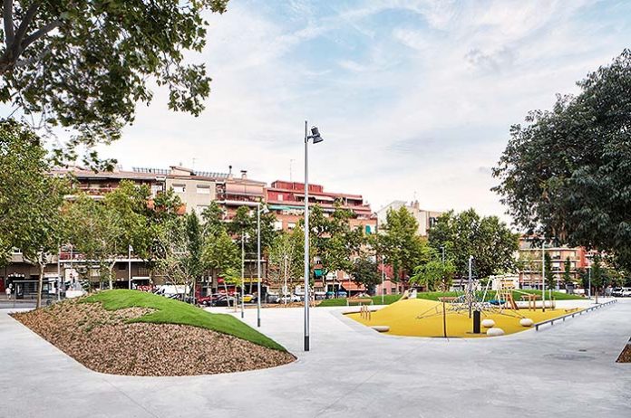 Reordenación de espacio verde entre Avenida Mónaco y Calle de Verdi en Badalona